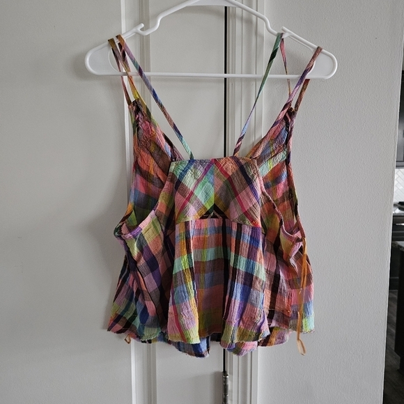 Free People Plaid Halter Top - Picture 3 of 5
